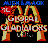 Mick & Mack as the Global Gladiators (USA, Europe) Title Screen